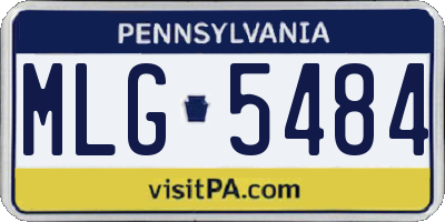PA license plate MLG5484