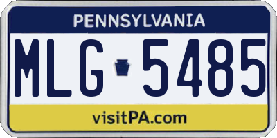 PA license plate MLG5485