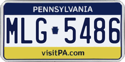 PA license plate MLG5486