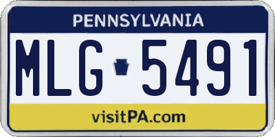 PA license plate MLG5491