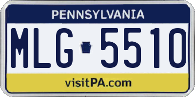 PA license plate MLG5510
