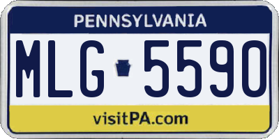 PA license plate MLG5590