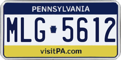 PA license plate MLG5612