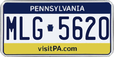 PA license plate MLG5620