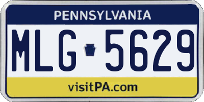PA license plate MLG5629