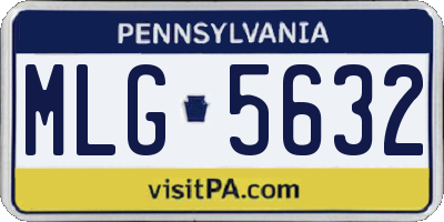 PA license plate MLG5632