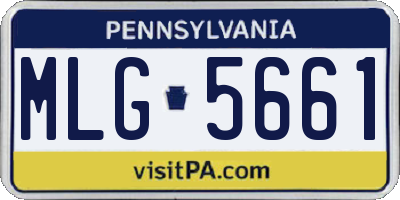PA license plate MLG5661