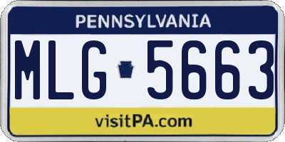 PA license plate MLG5663