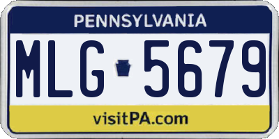 PA license plate MLG5679