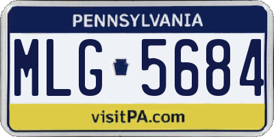 PA license plate MLG5684