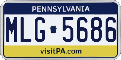 PA license plate MLG5686