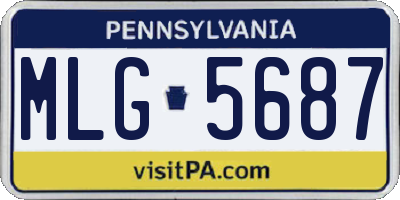 PA license plate MLG5687