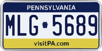 PA license plate MLG5689