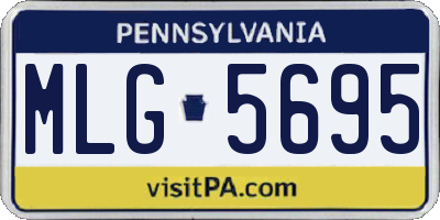 PA license plate MLG5695
