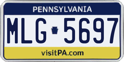 PA license plate MLG5697