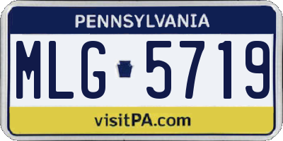 PA license plate MLG5719