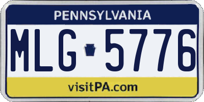 PA license plate MLG5776