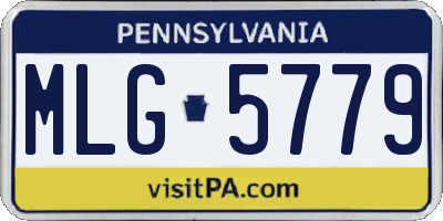 PA license plate MLG5779