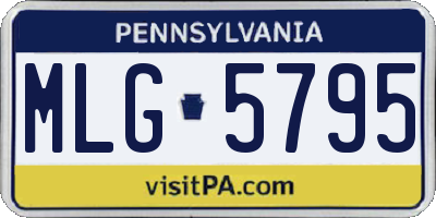 PA license plate MLG5795