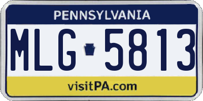 PA license plate MLG5813