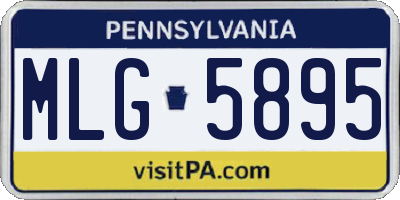 PA license plate MLG5895