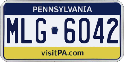 PA license plate MLG6042