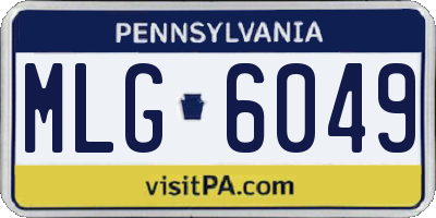 PA license plate MLG6049