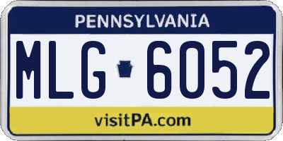 PA license plate MLG6052