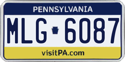 PA license plate MLG6087