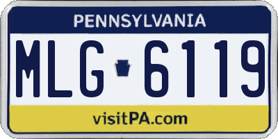 PA license plate MLG6119