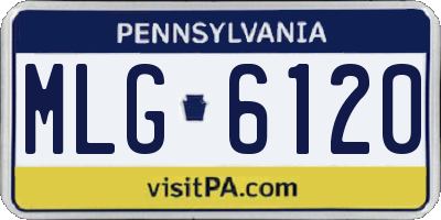 PA license plate MLG6120
