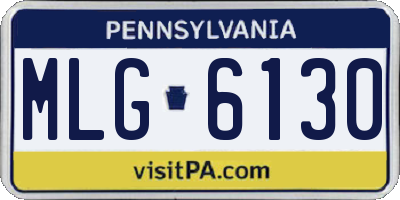 PA license plate MLG6130