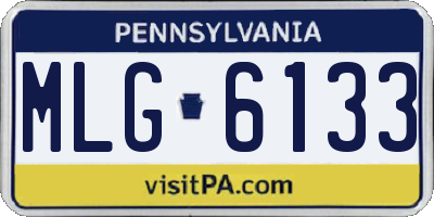 PA license plate MLG6133