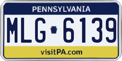 PA license plate MLG6139