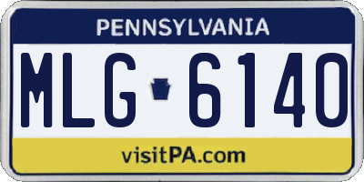 PA license plate MLG6140