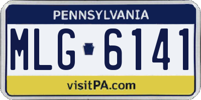 PA license plate MLG6141