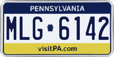 PA license plate MLG6142