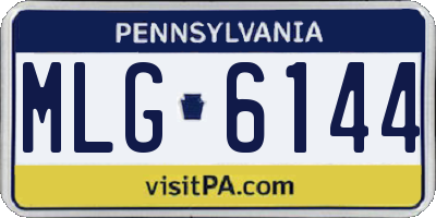 PA license plate MLG6144