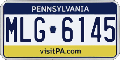 PA license plate MLG6145