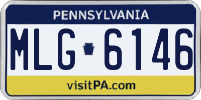 PA license plate MLG6146