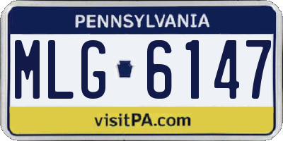 PA license plate MLG6147