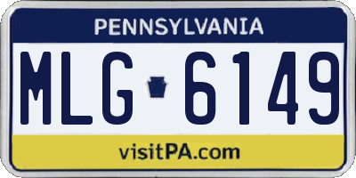 PA license plate MLG6149