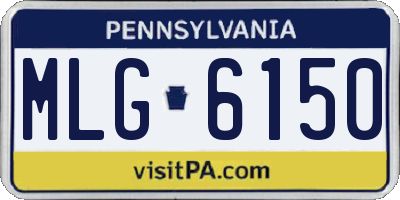 PA license plate MLG6150