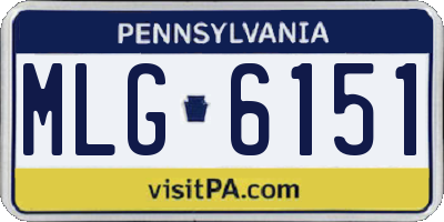 PA license plate MLG6151
