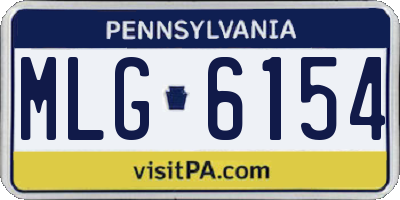 PA license plate MLG6154