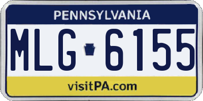 PA license plate MLG6155