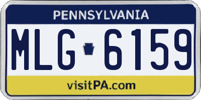 PA license plate MLG6159