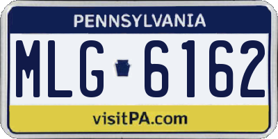 PA license plate MLG6162