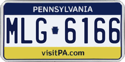 PA license plate MLG6166