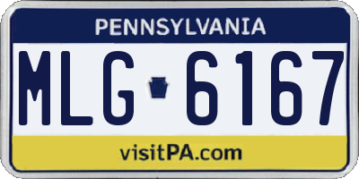 PA license plate MLG6167